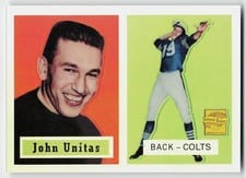2000 Topps Chrome Unitas Reprints 1957 Topps Reprint #R1 card