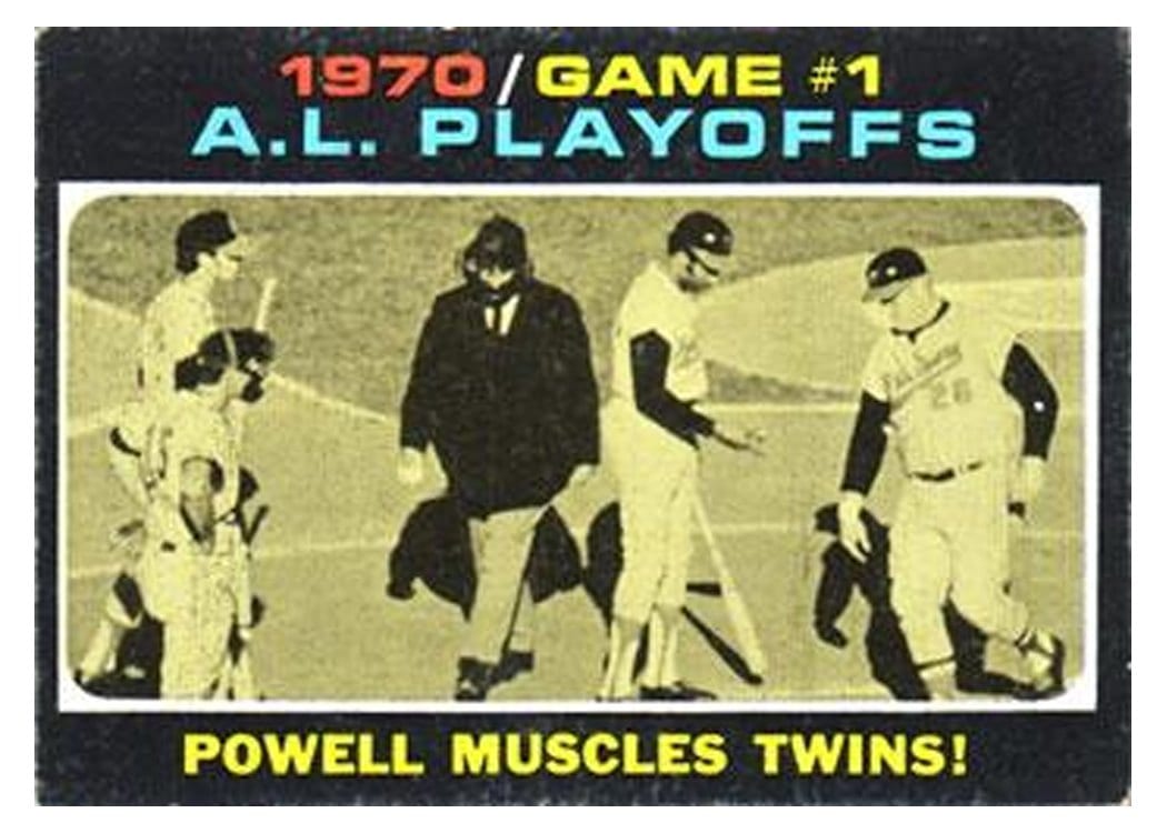 1971 Topps 1970 A.L. Playoffs Game 1 #195 card