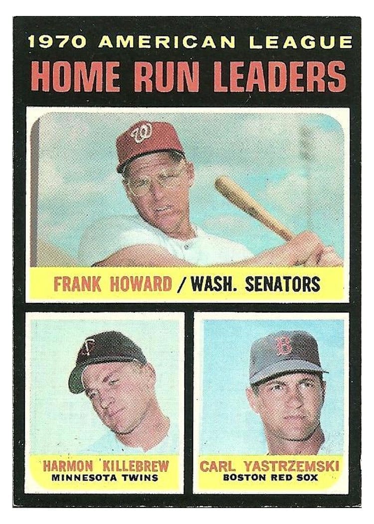 1971 Topps 1970 American League Home Run Leaders #65 card