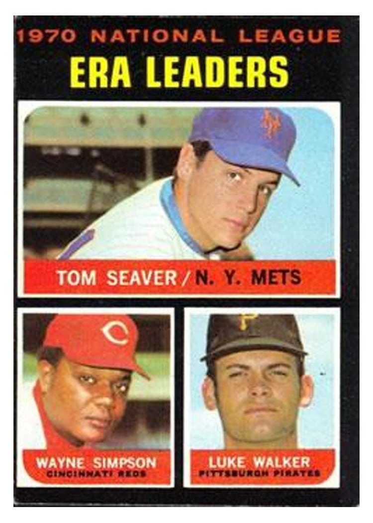 1971 Topps 1970 National League ERA Leaders #68 card
