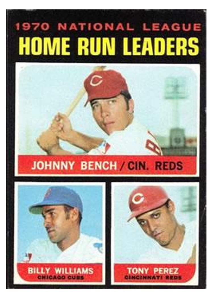 1971 Topps 1970 National League Home Run Leaders #66 card