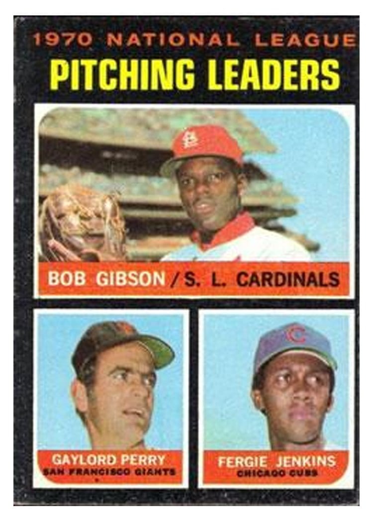 1971 Topps 1970 National League Pitching Leaders #70 card