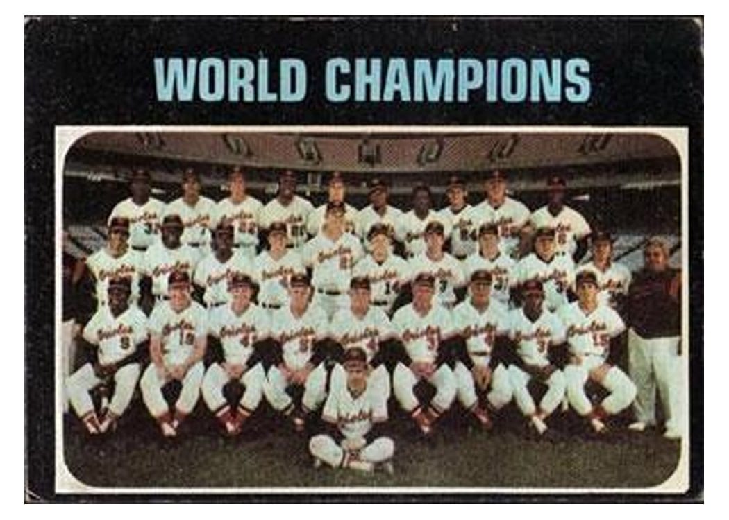 1971 Topps 1970 World Champions Orioles #1 card