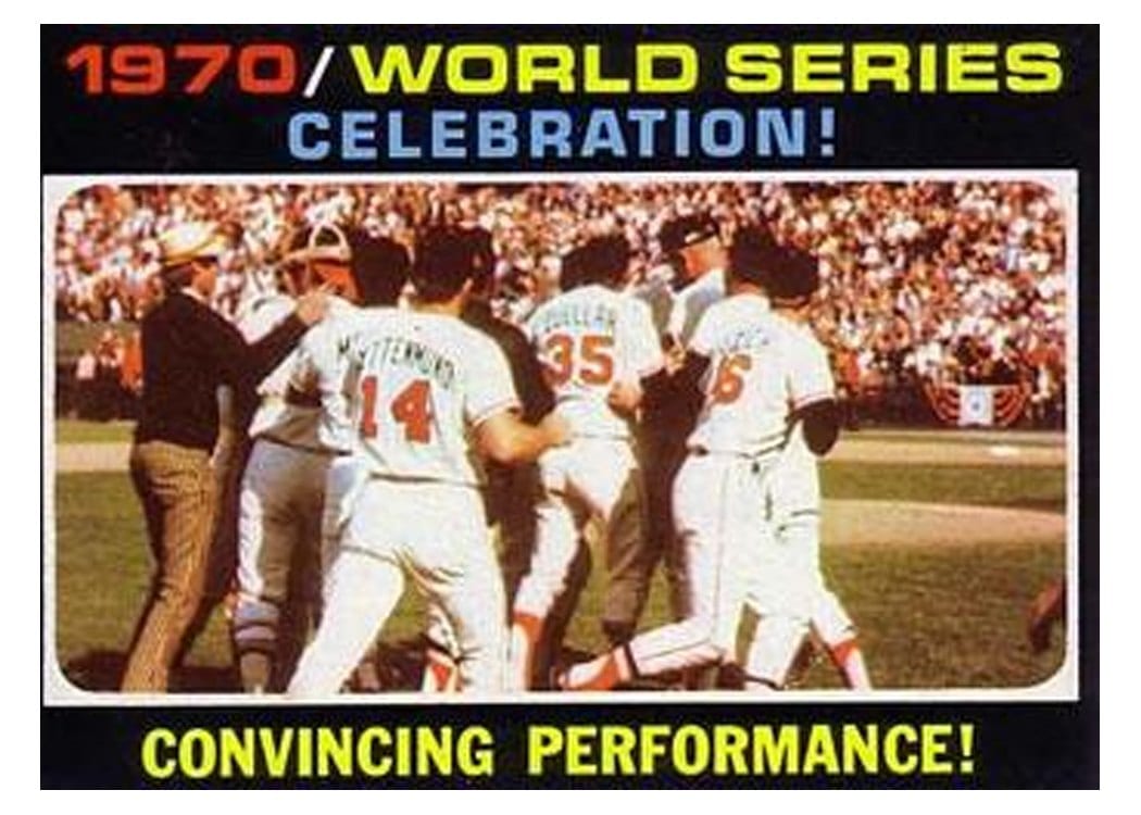 1971 Topps 1970 World Series Celebration #332 card