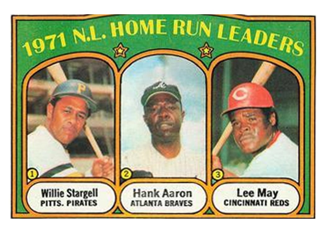 1972 Topps 1971 N.L. Home Run Leaders #89 card