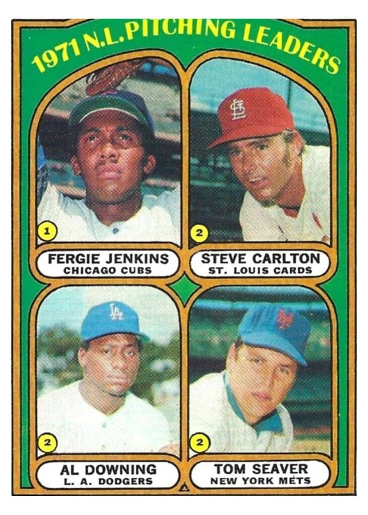 1972 Topps 1971 N.L. Pitching Leaders #93 card
