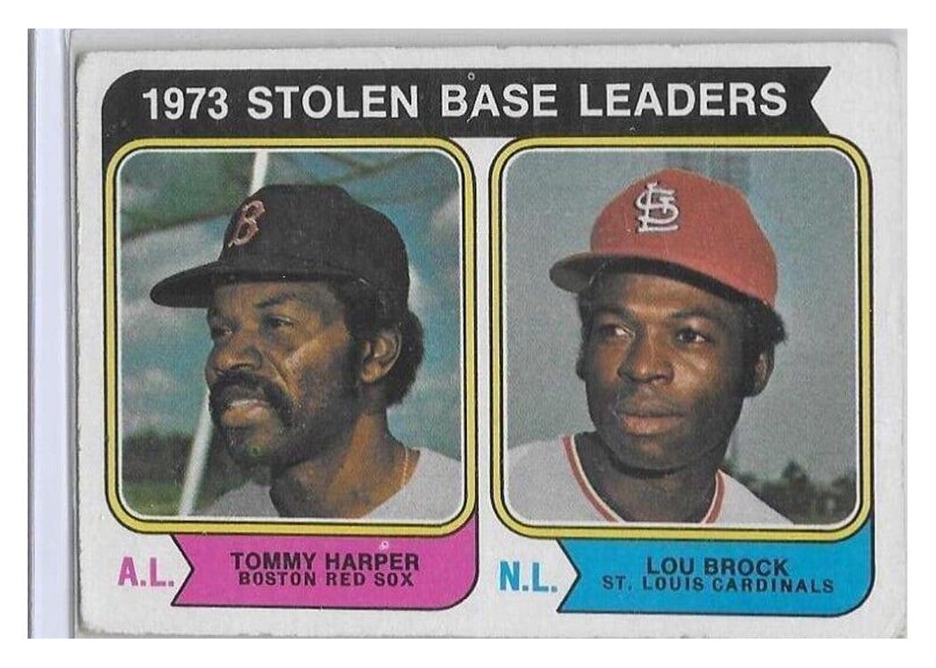 1974 Topps 1973 Stolen Base Leaders #204 card