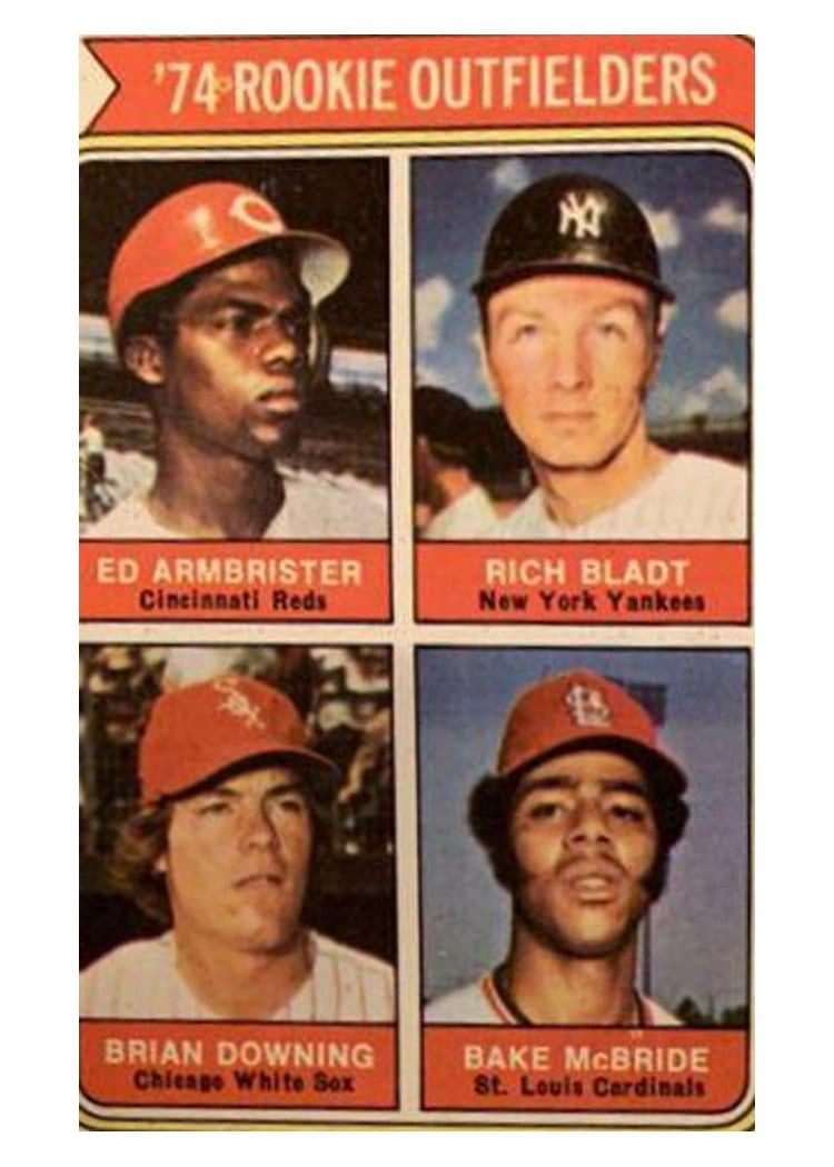 1974 Topps 1974 Rookie Outfielders #601 card