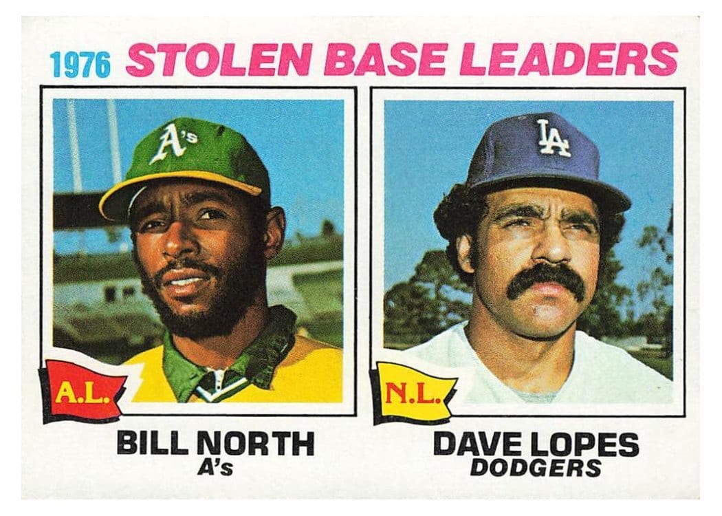 1977 Topps 1976 Stolen Base Leaders #4 card