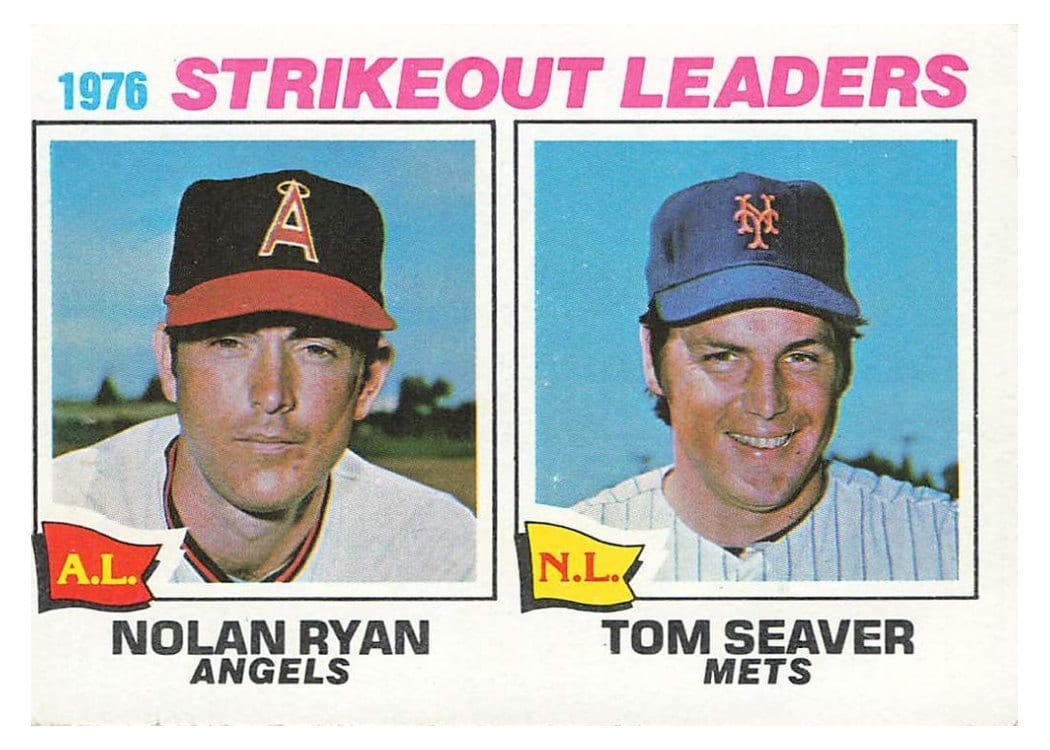 1977 Topps 1976 Strikeout Leaders #6 card