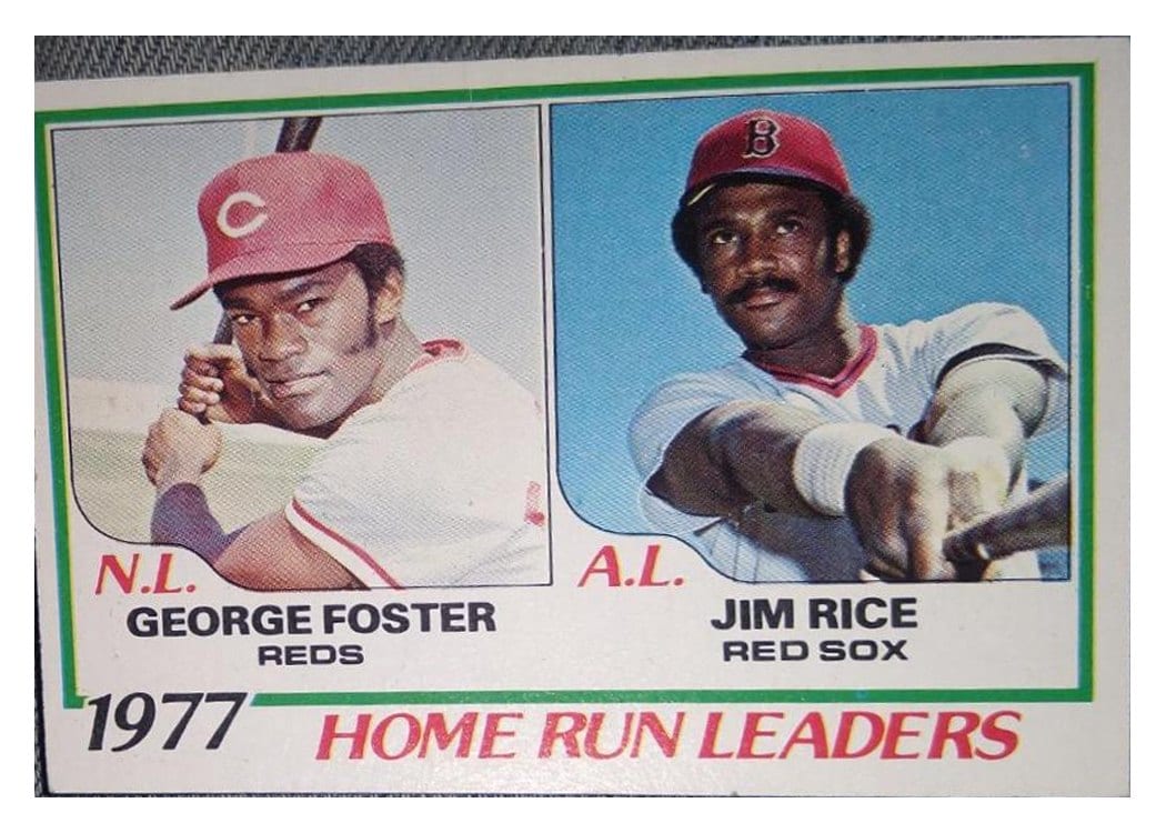 1978 Topps 1977 Home Run Leaders #202 card