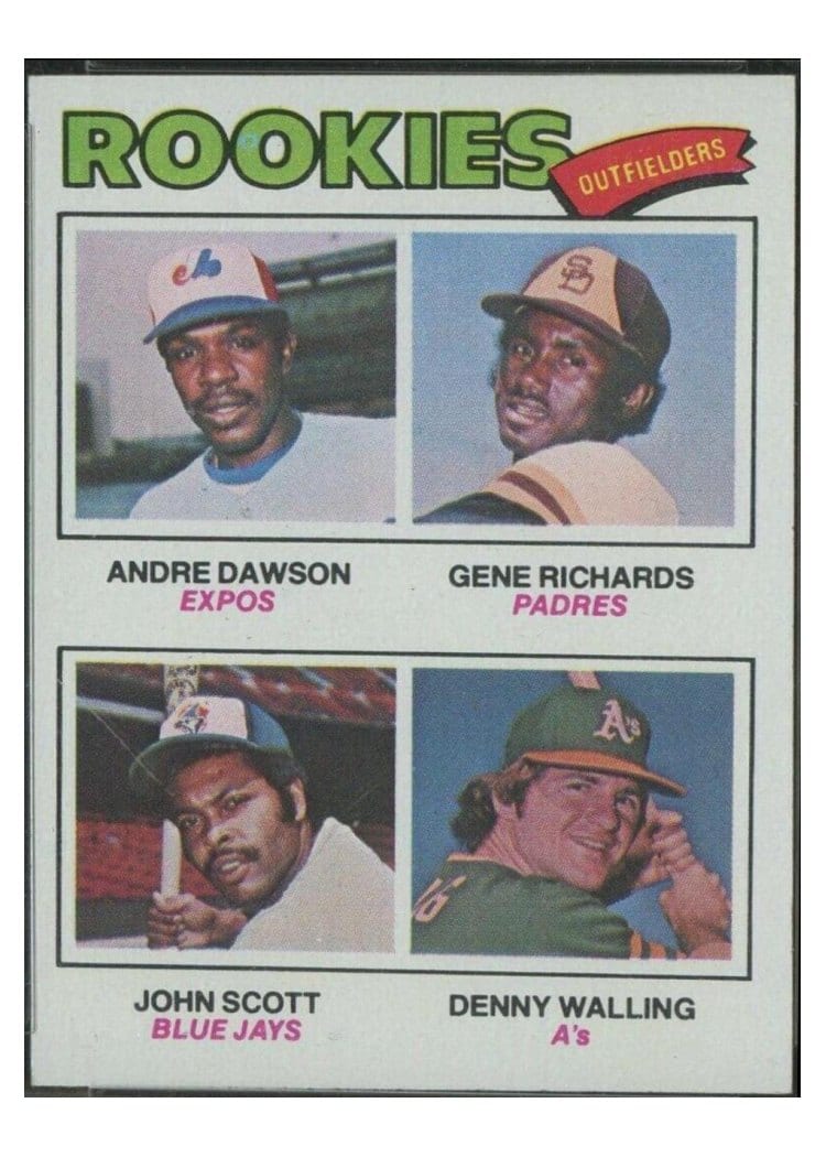 1977 Topps 1977 Rookie Outfielders #473 card
