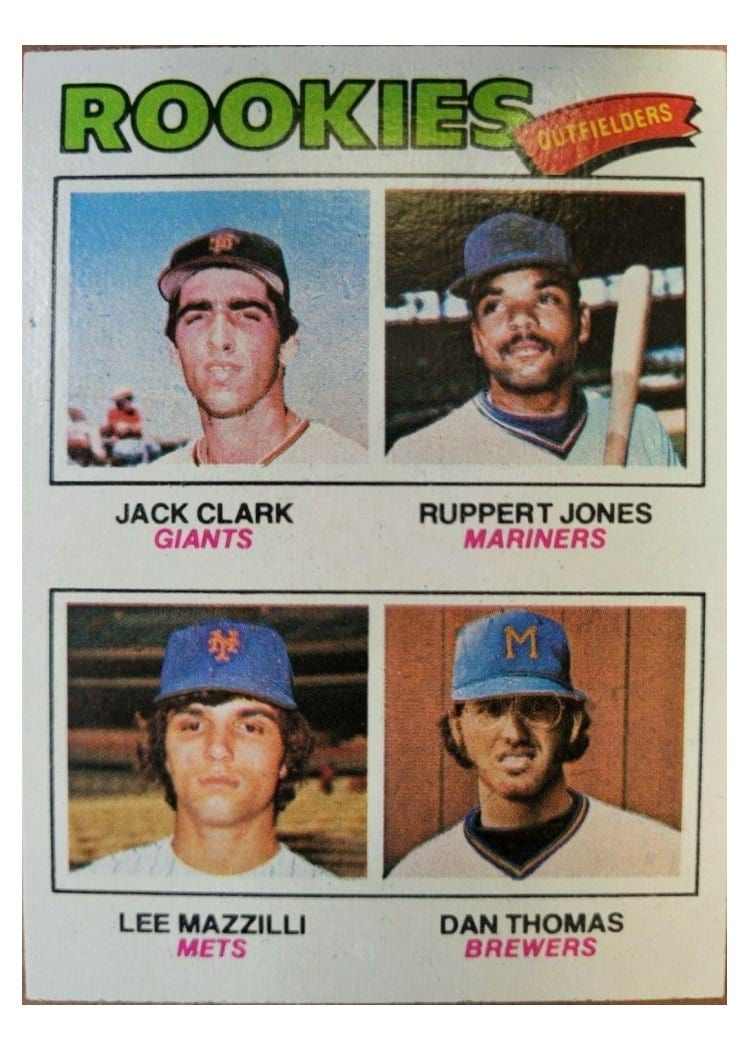1977 Topps 1977 Rookie Outfielders #488 card