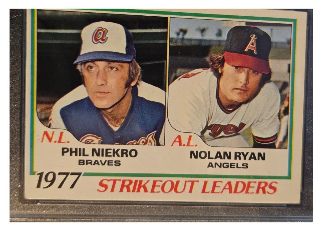 1978 Topps 1977 Strikeout Leaders #206 card