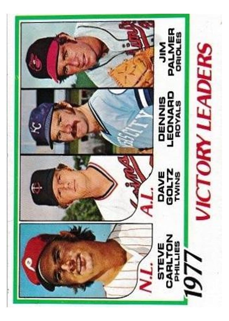 1978 Topps 1977 Victory Leaders #205 card