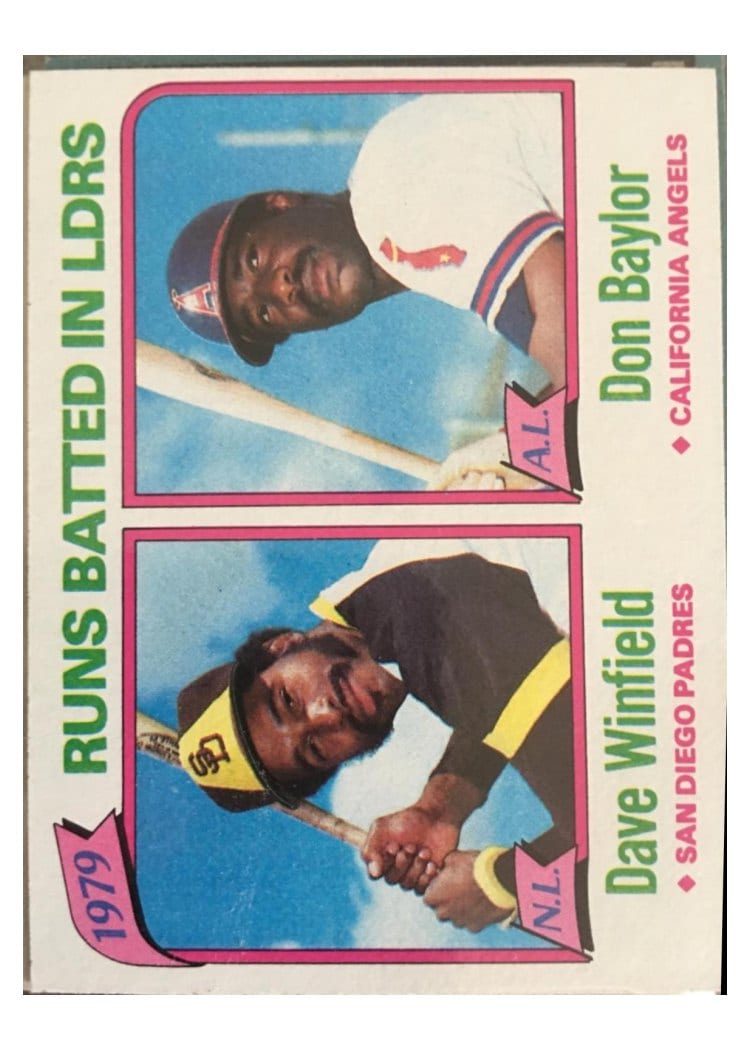 1980 Topps 1979 Runs Batted In Leaders #203 card