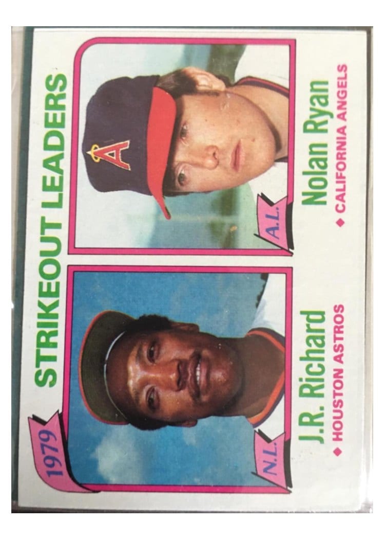 1980 Topps 1979 Strikeout Leaders #206 card