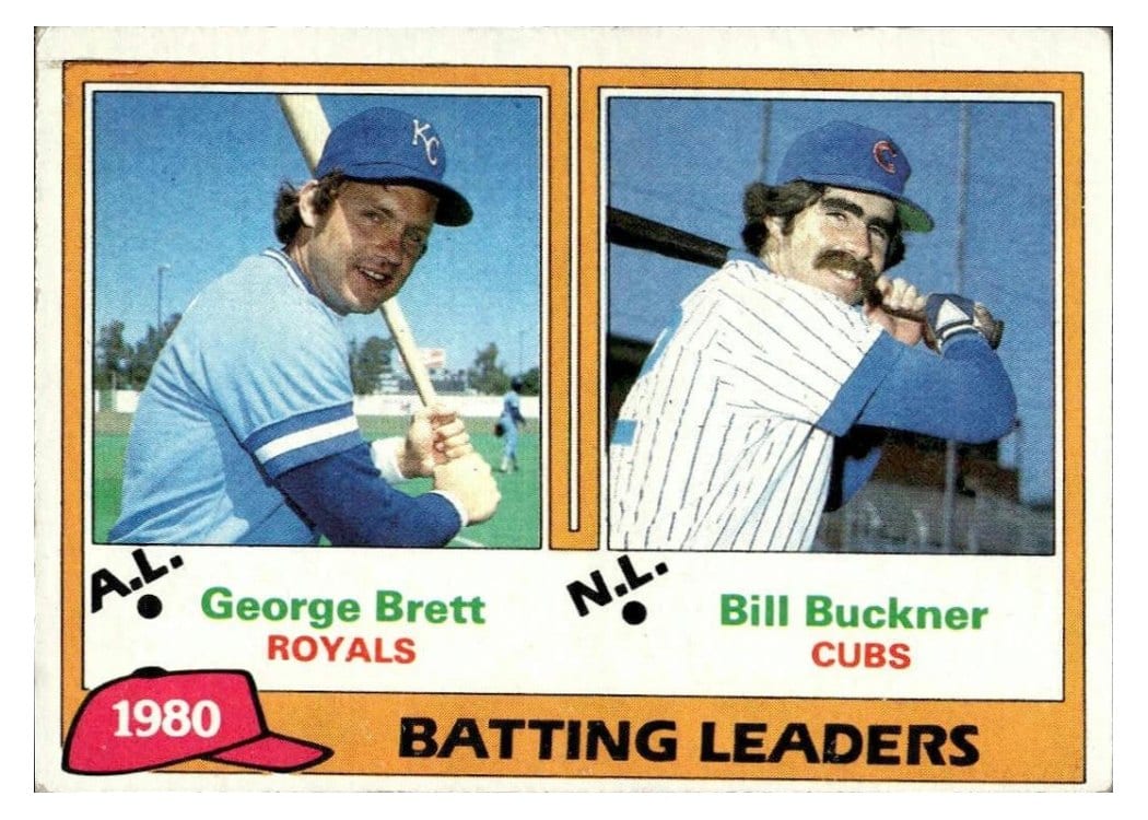 1981 Topps 1980 Batting Leaders: George Brett / Bill Buckner #1 card