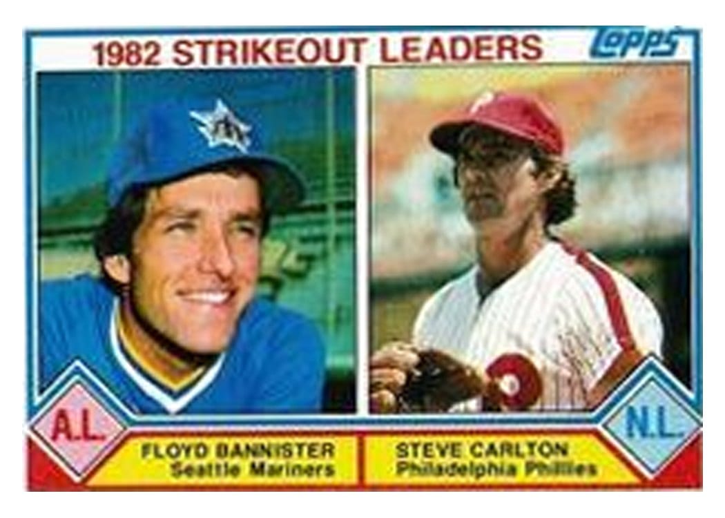 1983 Topps 1982 Strikeout Leaders: Floyd Bannister / Steve Carlton #706 card