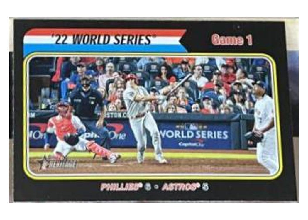 2023 Topps Heritage Base Set '22 World Series Game 1 Black Border #472