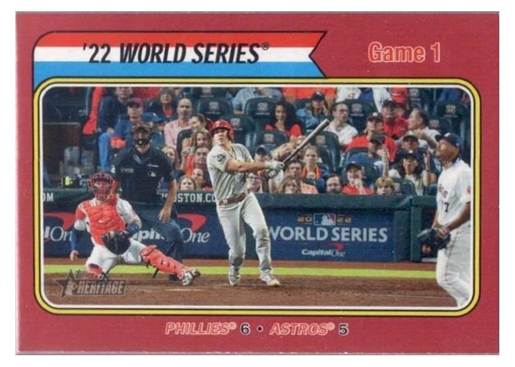 2023 Topps Heritage Base Set '22 World Series Game 1 Red Border #472