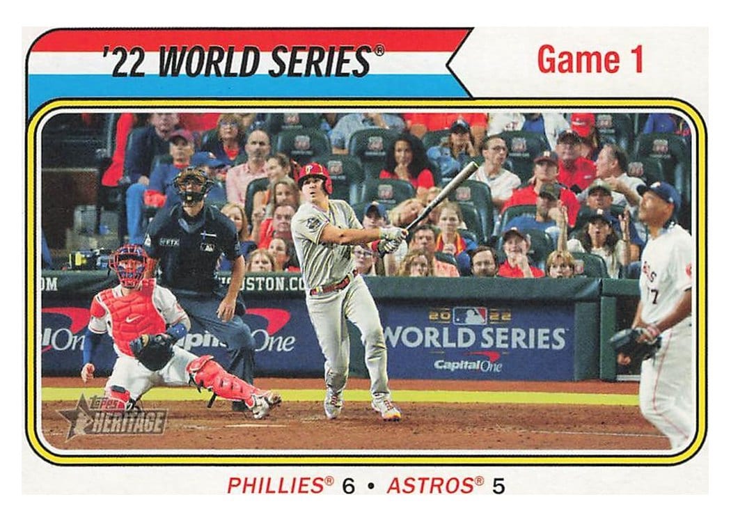 2023 Topps Heritage Base Set '22 World Series Game 1 #472