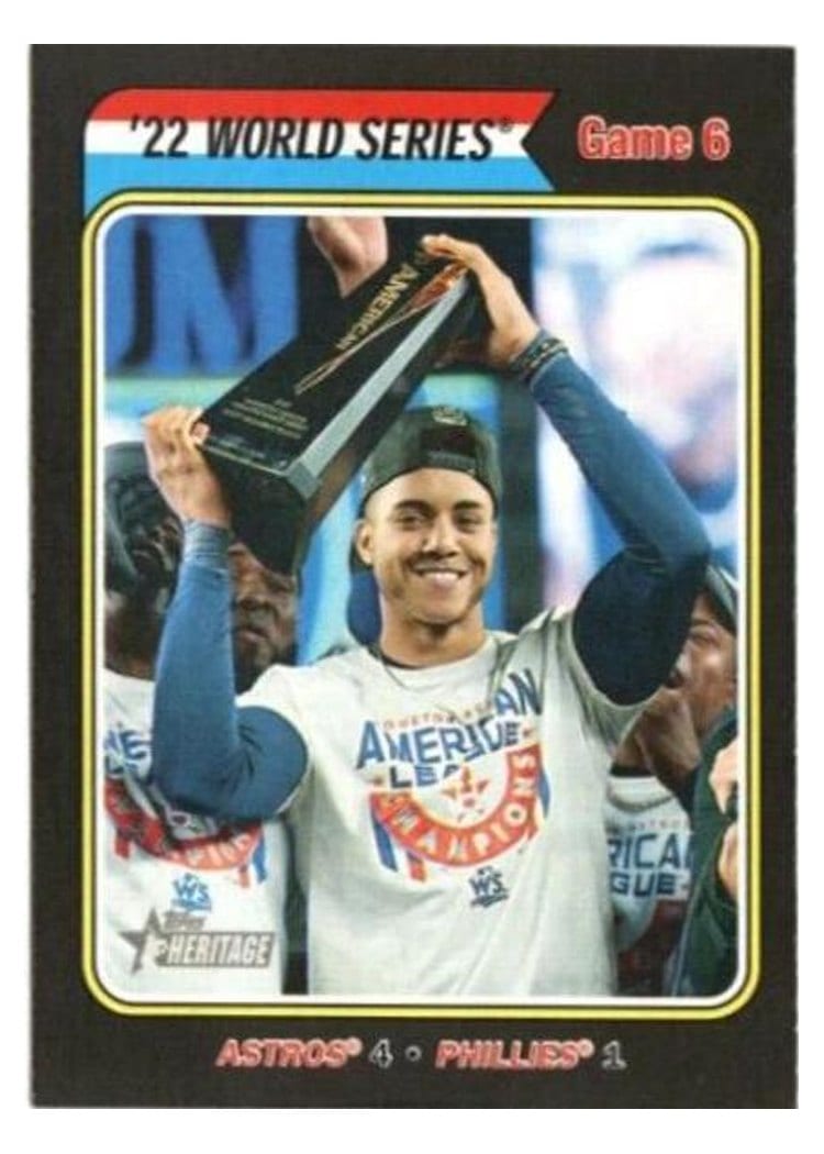 2023 Topps Heritage Base Set '22 World Series Game 5 Black Border #476