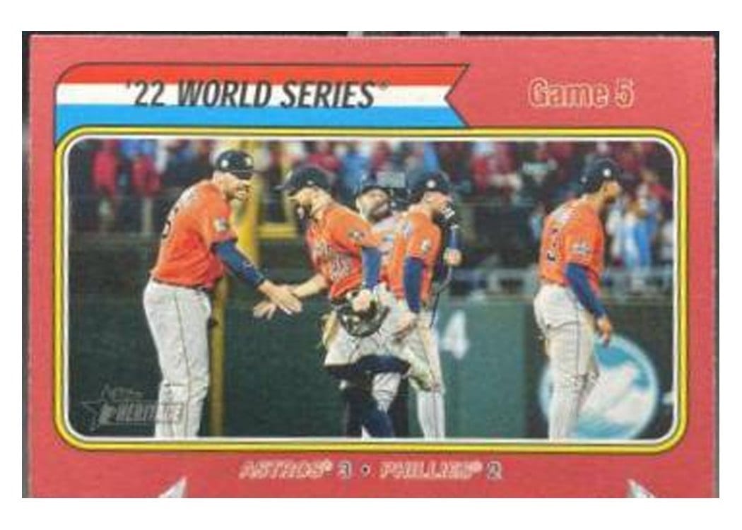 2023 Topps Heritage Base Set '22 World Series Game 5 Red Border #476