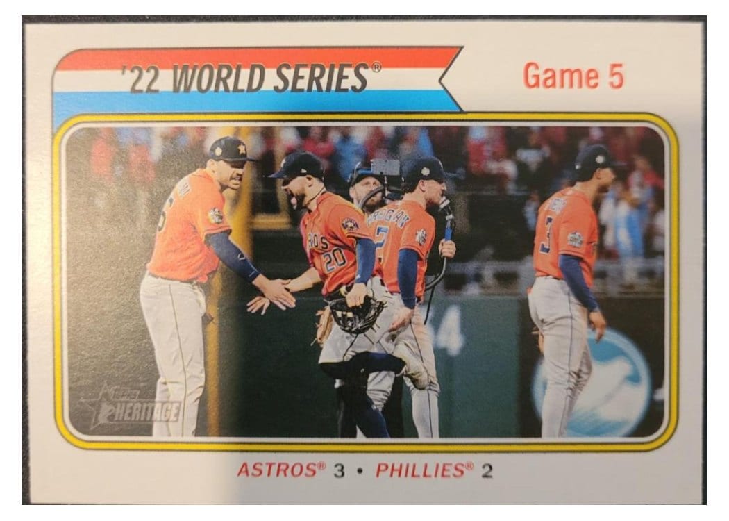 2023 Topps Heritage Base Set '22 World Series Game 5 #476