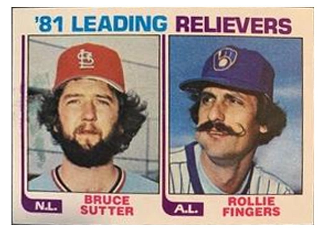 1982 Topps 81 Leading Relievers: Bruce Sutter / Rollie Fingers #168 card
