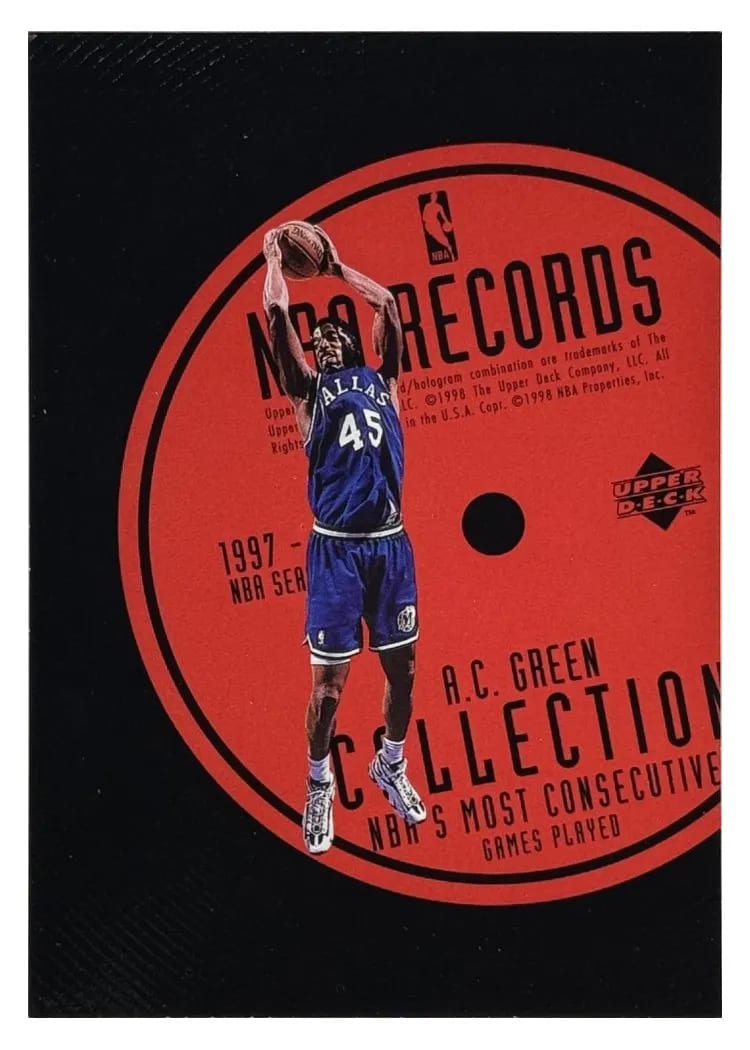 1997 Upper Deck Records Collection A.C. Green #RC6 card