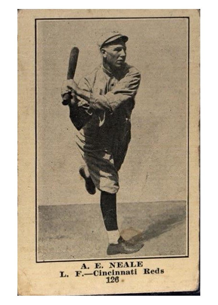 1917 Collins McCarthy A. E. Neale Blank Back #126 card