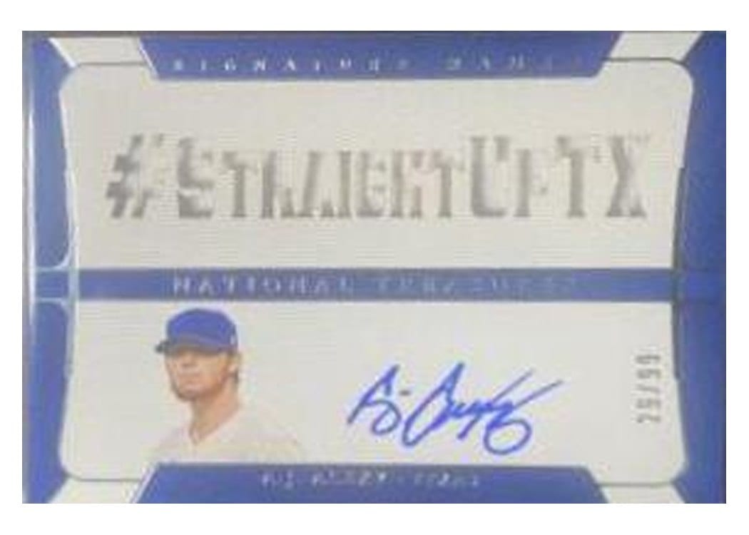 2022 Panini National Treasures Signature Names A.J. Alexy #SN-AA card