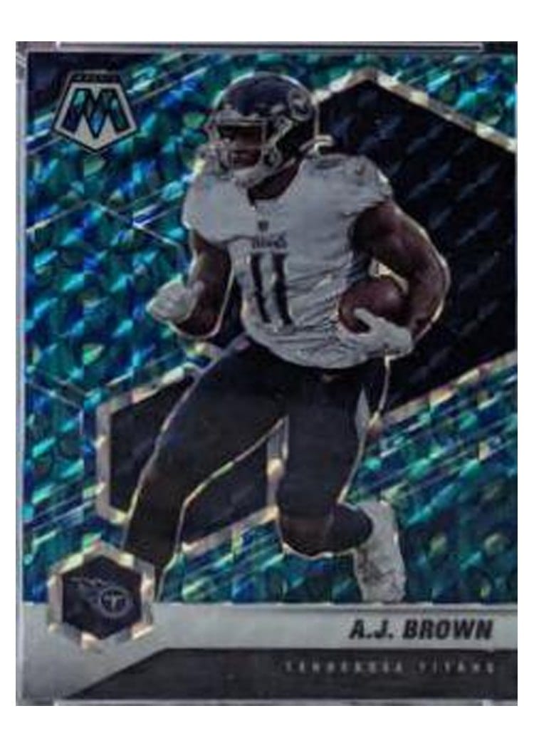 2021 Panini Mosaic Base Set A.J. Brown Choice Peacock Mosaic #195 card