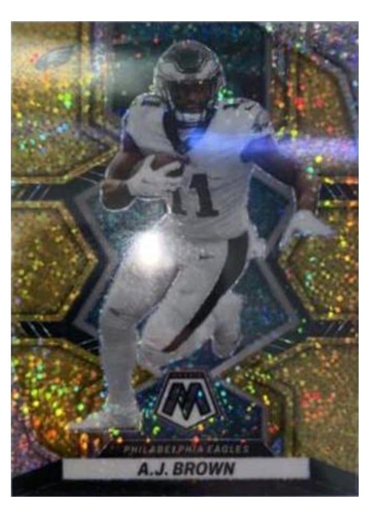 2022 Panini Mosaic Base Set A.J. Brown Gold Sparkle #191 card