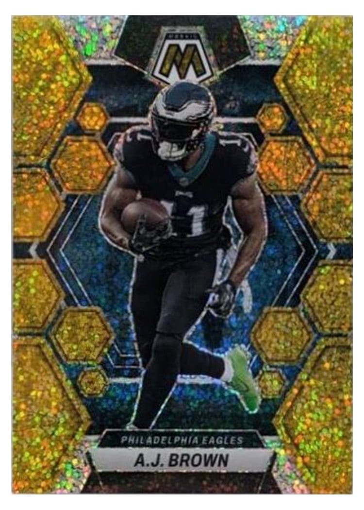 2023 Panini Mosaic Base Set A.J. Brown Gold Sparkle #193 card