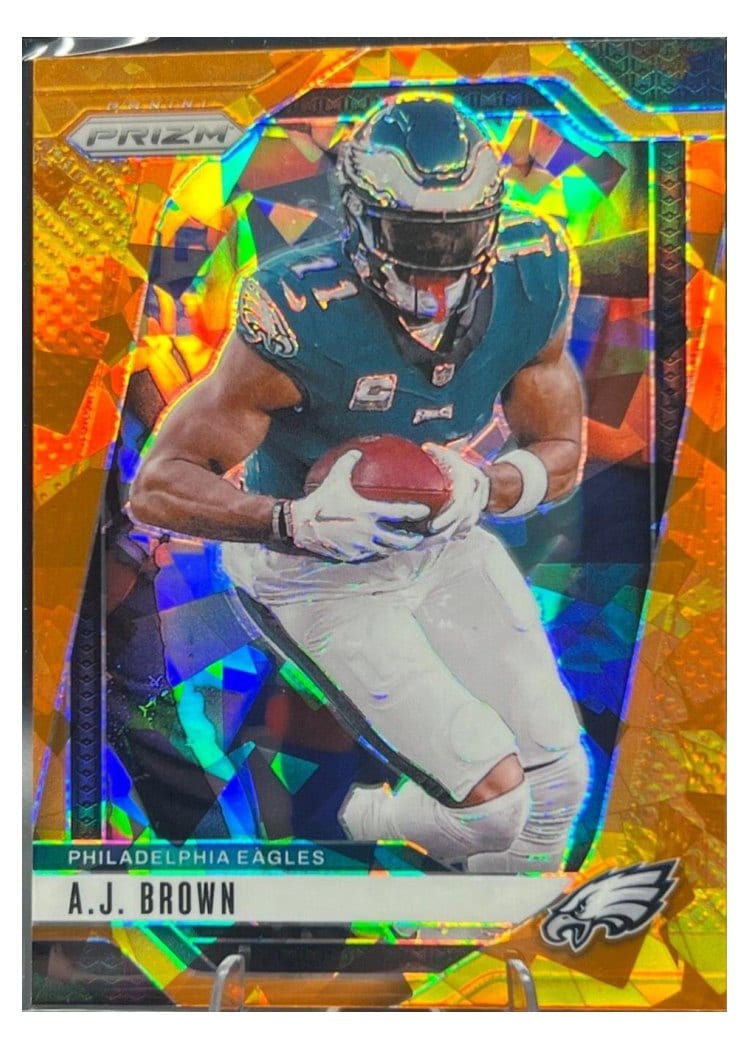 2024 Panini Prizm Base Set A.J. Brown Orange Ice #233 card