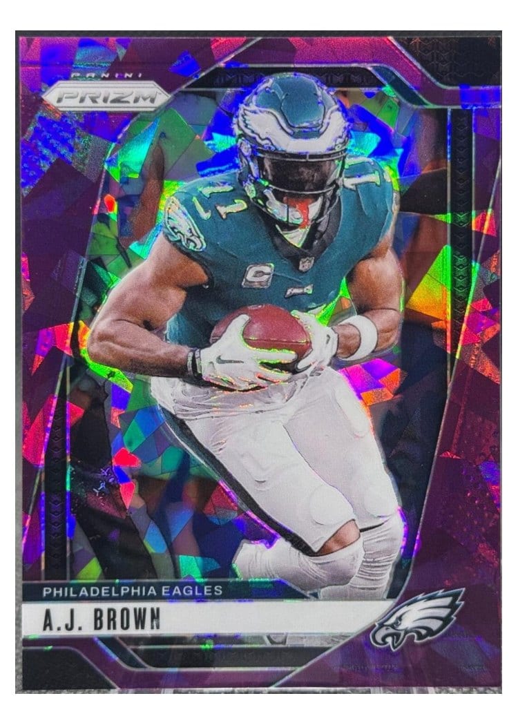 2024 Panini Prizm Base Set A.J. Brown Purple Ice #233 card