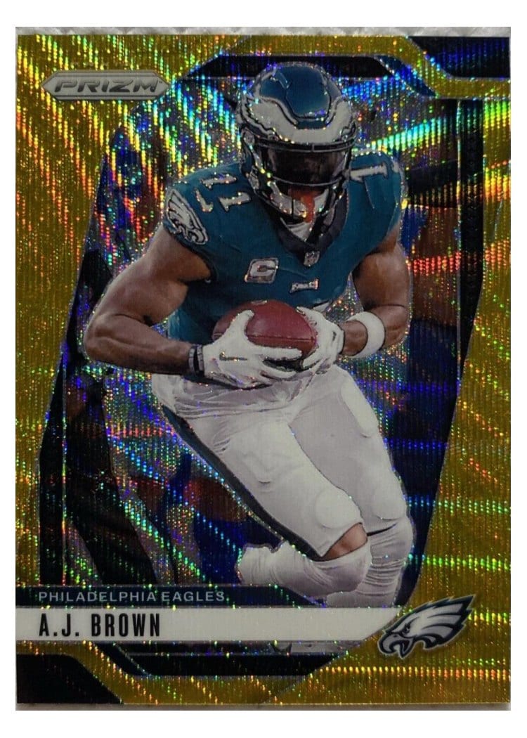 2024 Panini Prizm Base Set A.J. Brown Gold Shimmer #233 card