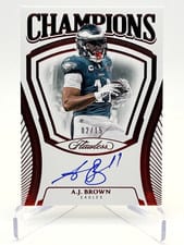 2025 Panini Flawless Champions Signatures A.J. Brown #15 card
