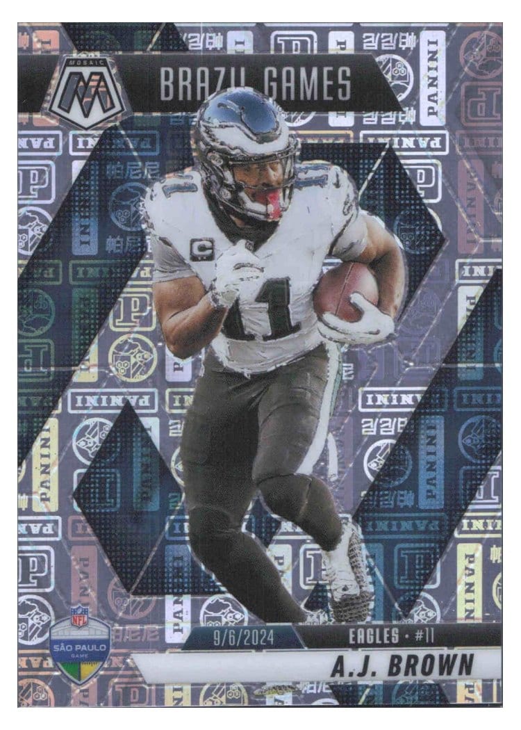 2025 Panini Mosaic Base Set A.J. Brown Silver Knight #266 card