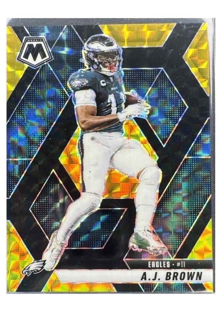 2025 Panini Mosaic Base Set A.J. Brown Choice Black Gold #78 card