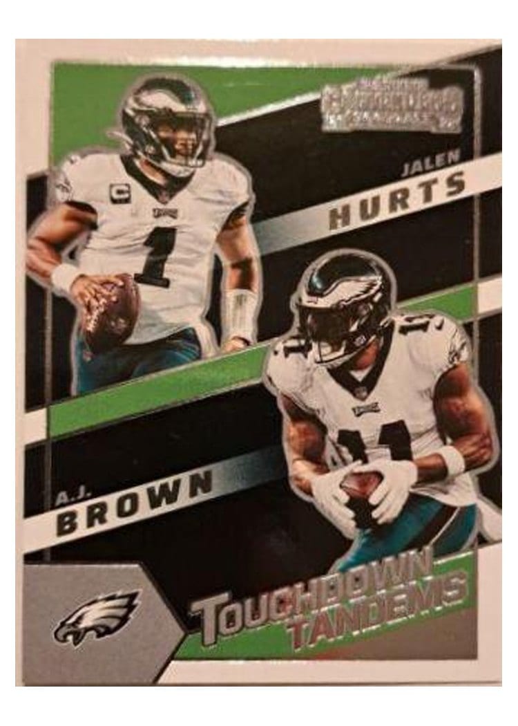 2022 Panini Contenders Touchdown Tandems A.J. Brown / Jalen Hurts #TDT-PHI card