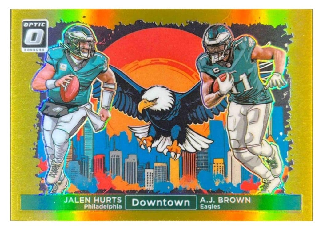 2024 Panini Donruss Optic Downtown Duos A.J. Brown / Jalen Hurts #4 card