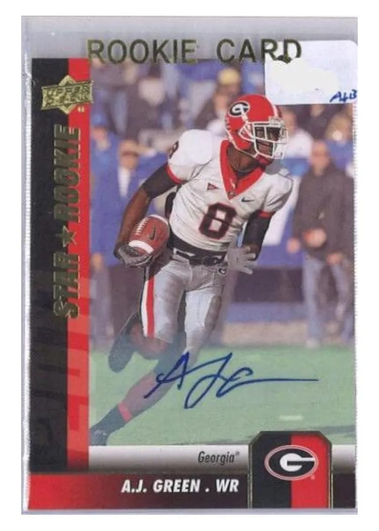 2011 Upper Deck A.J. Green Autograph #197 card