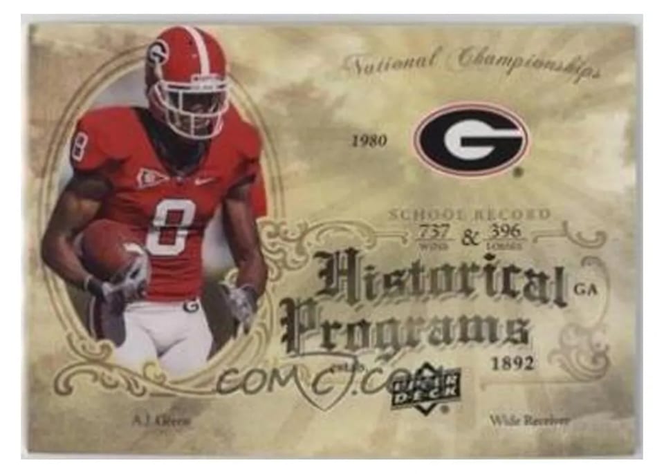 2011 Upper Deck Historical Programs A.J. Green #HP-25 card