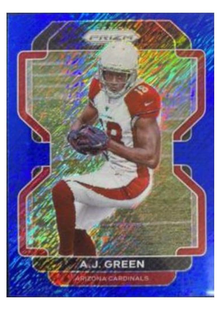 2021 Panini Prizm Base Set A.J. Green Blue Shimmer #74 card