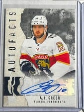 2025-26 Upper Deck Artifacts Autofacts A.J. Greer #AF-AG card