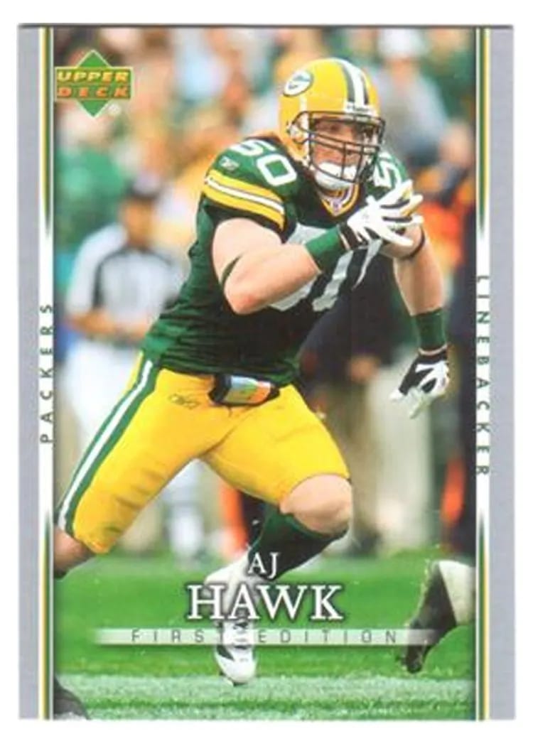 2007 Upper Deck First Edition A.J. Hawk #36 card