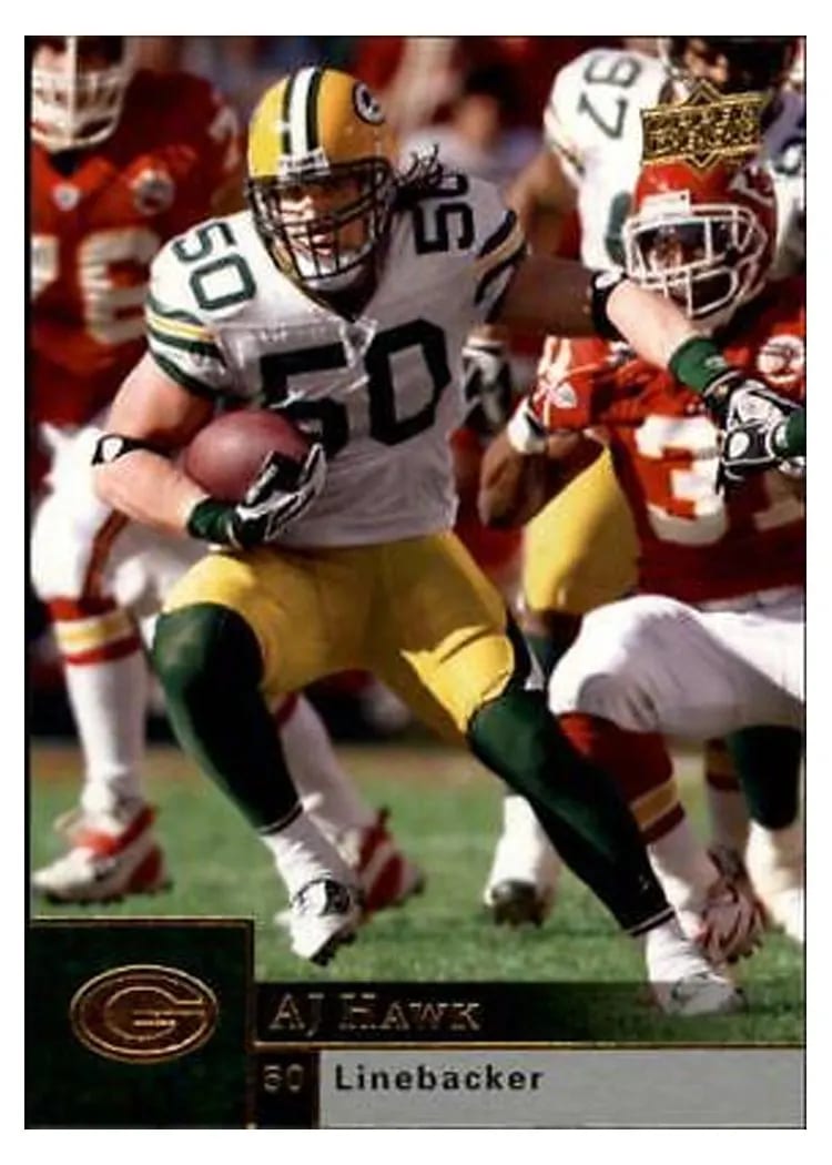 2009 Upper Deck A.J. Hawk #77 card